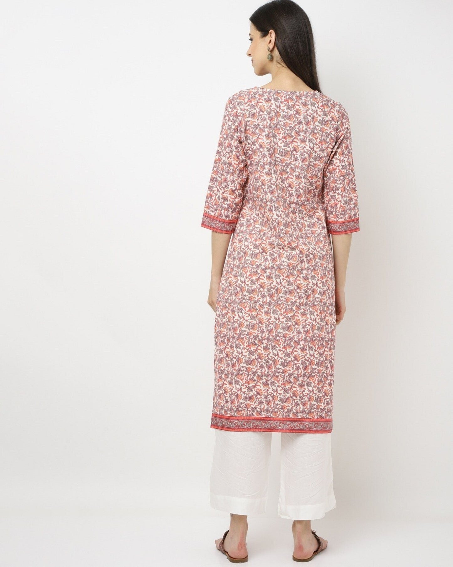 Floral Print Straight Kurta