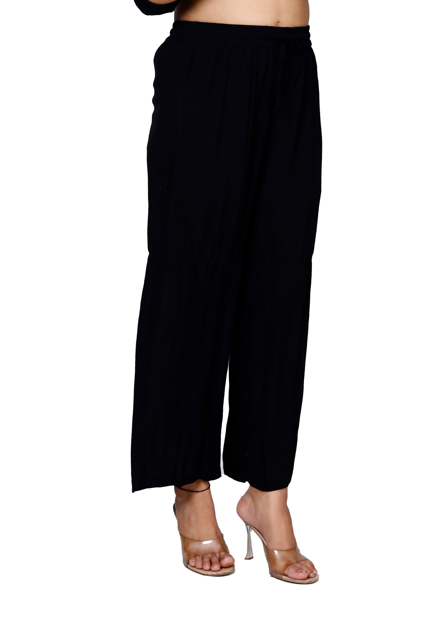 Sakura Black Off-Shoulder Co-ords Two-Piece Set