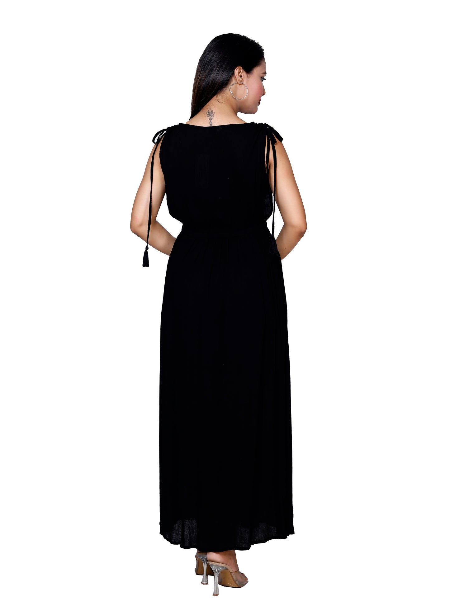 Classic Black Maxi Dress by Sakura