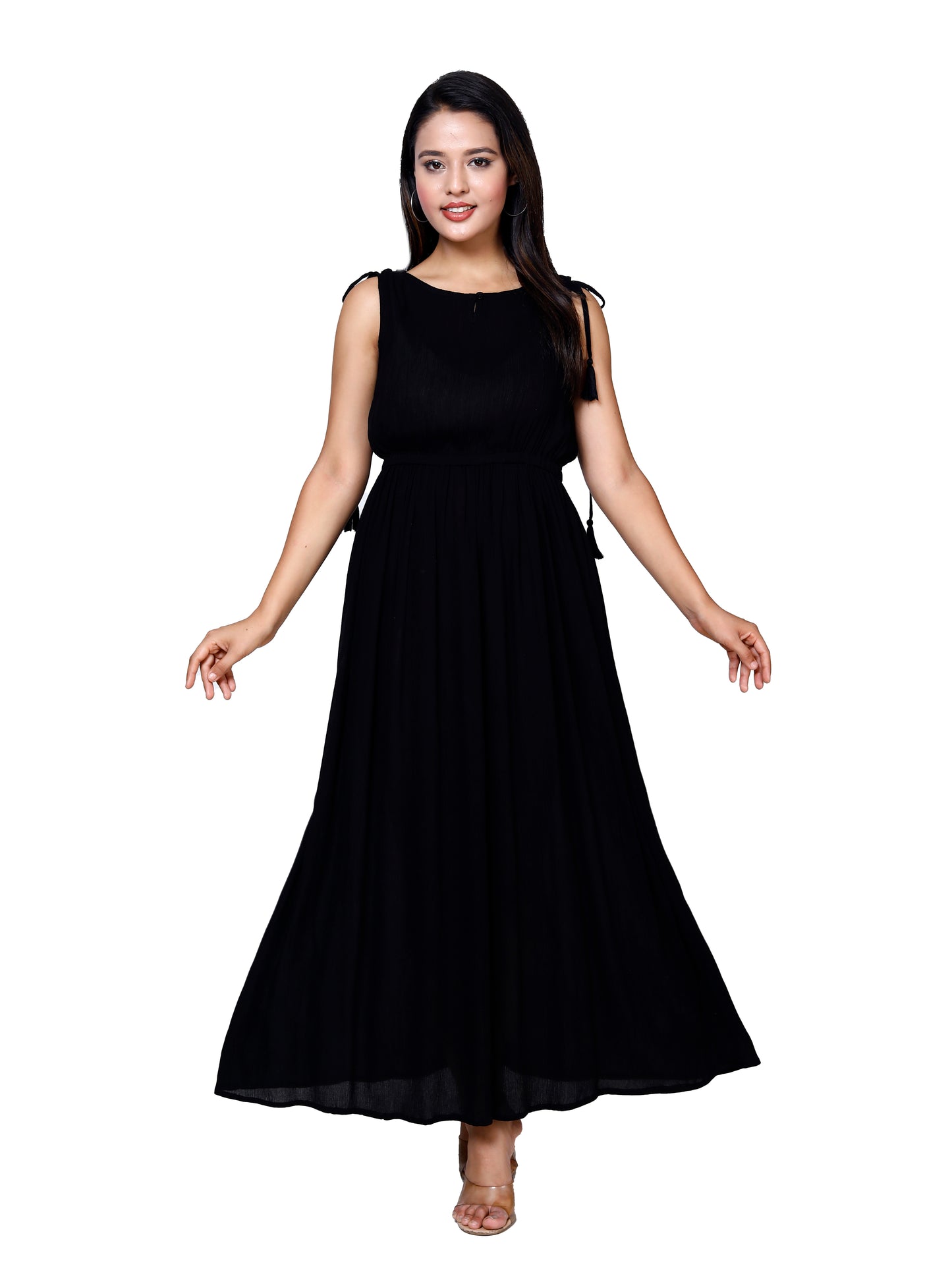 Classic Black Maxi Dress by Sakura