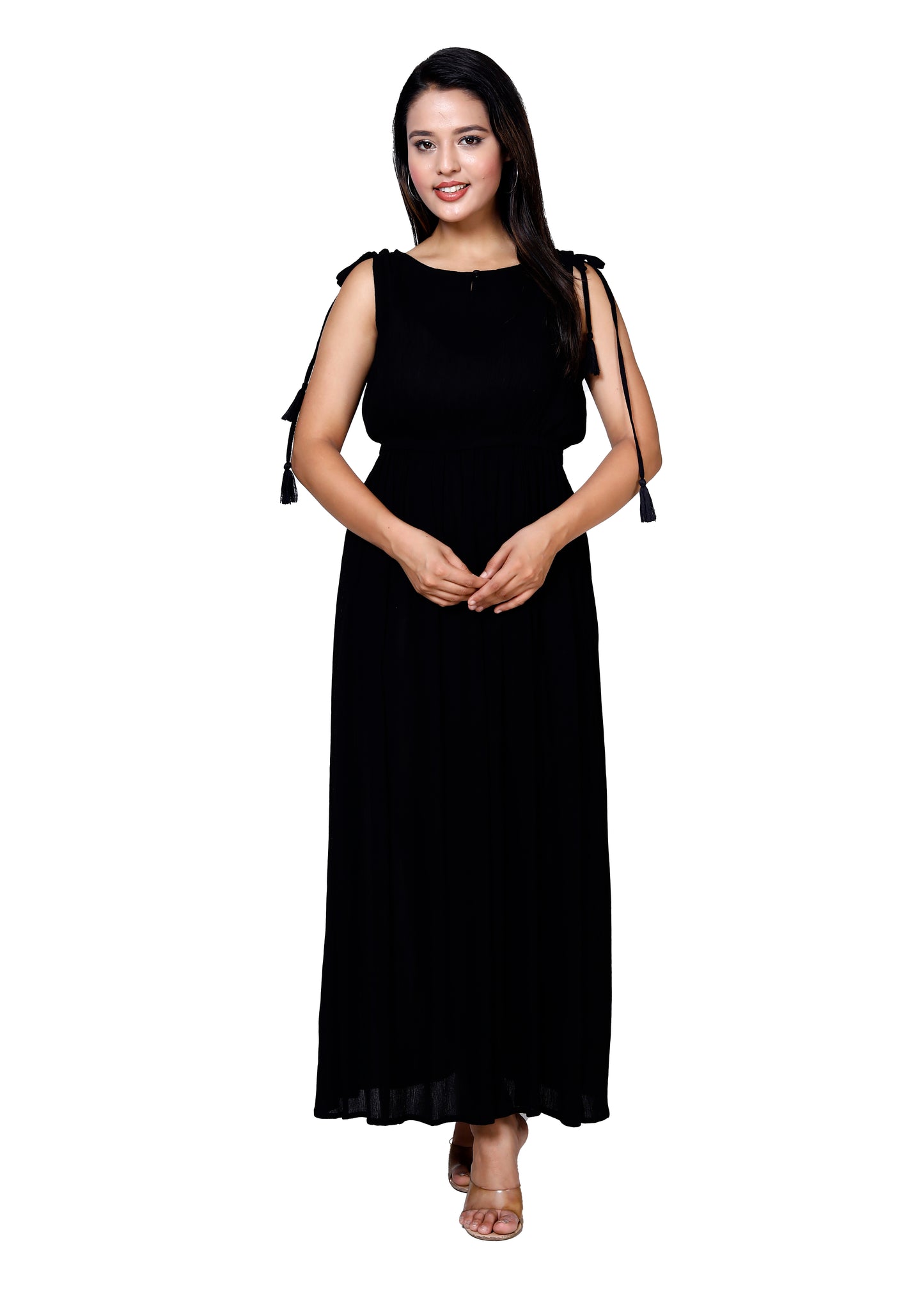 Classic Black Maxi Dress by Sakura