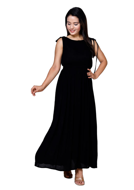 Classic Black Maxi Dress by Sakura