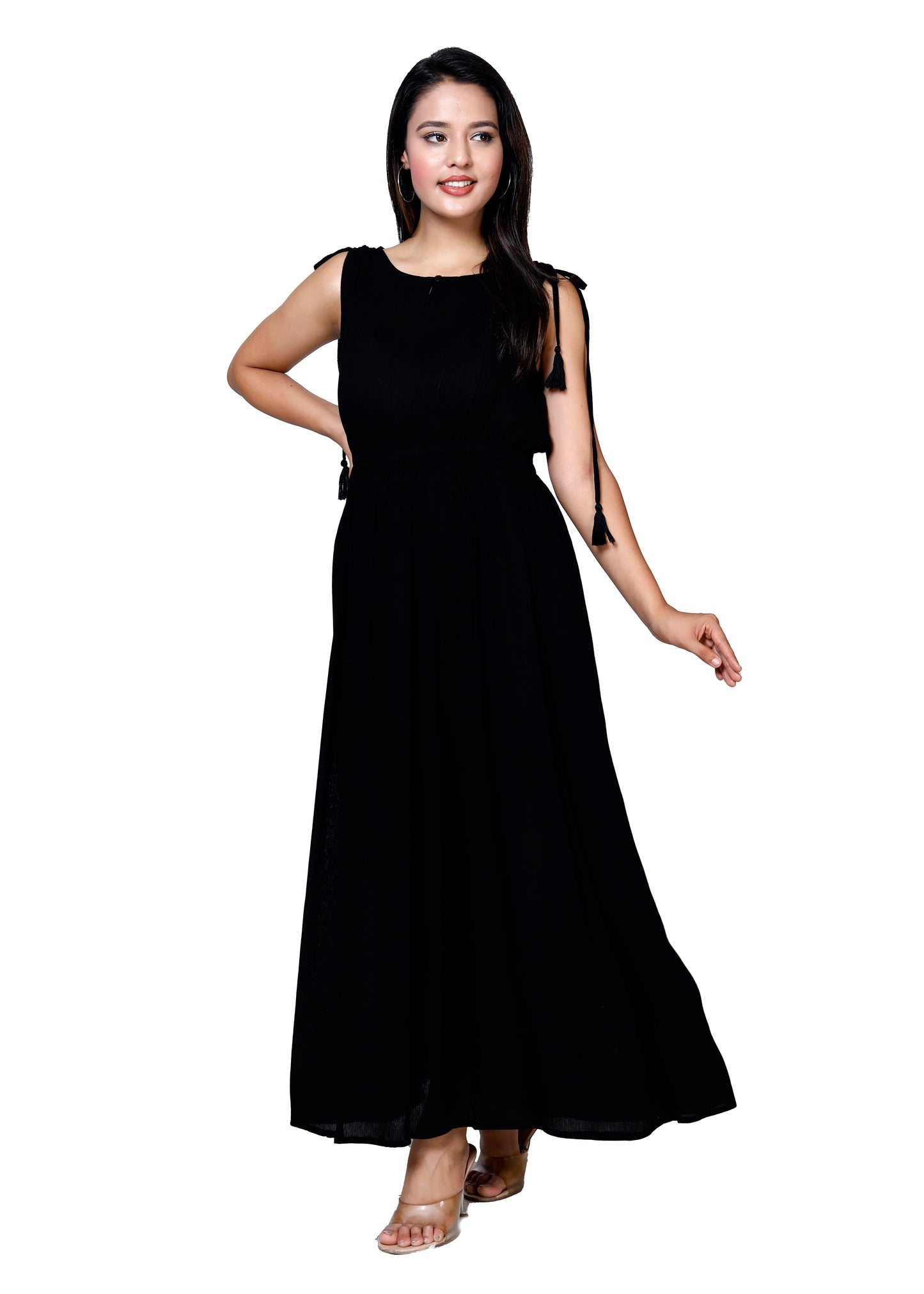 Classic Black Maxi Dress by Sakura