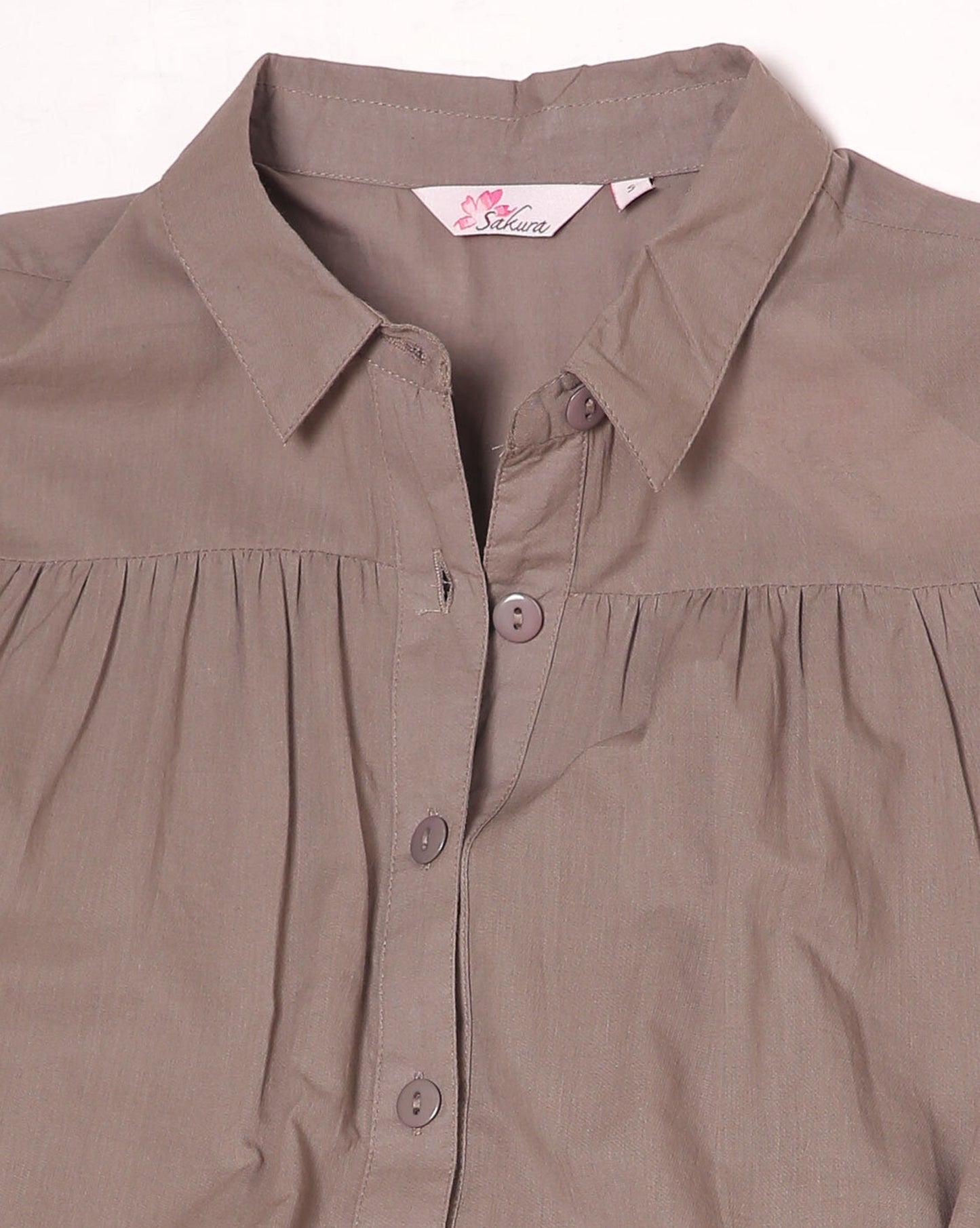 Shirt Top with Flared Hem
