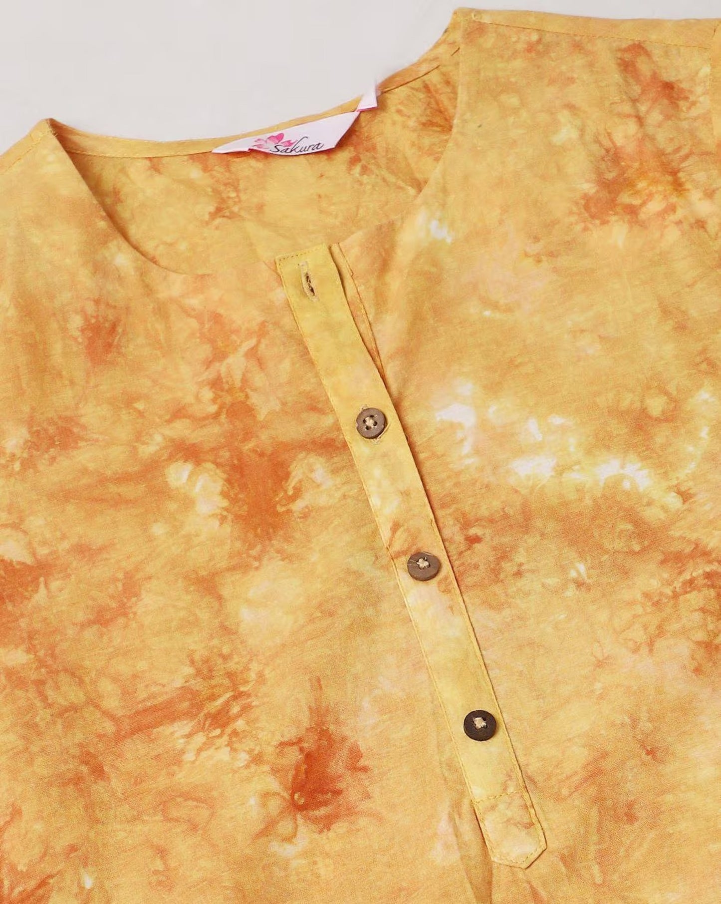 Tie & Dye Round-Neck A-Line Kurta
