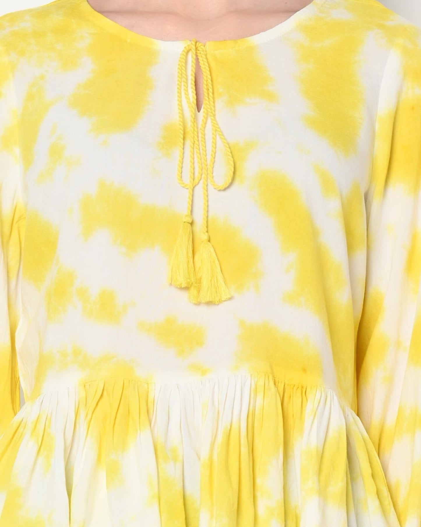 Tie & Dye Top with Neck Tie-Up