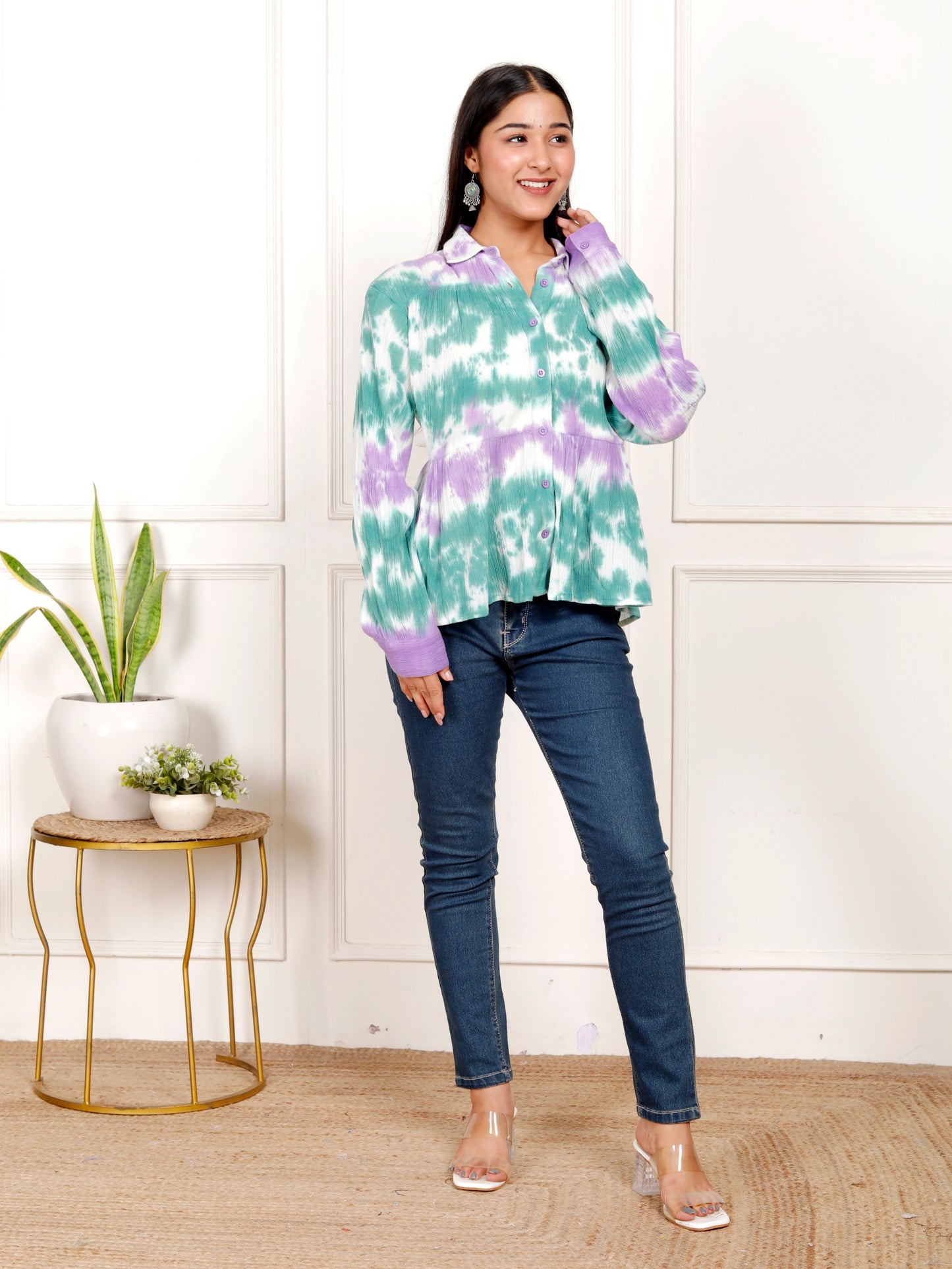 Trendy Hand-Dyed Cotton Crepe Top for Women | Azo-Free Colors | Ethnic Boho Style