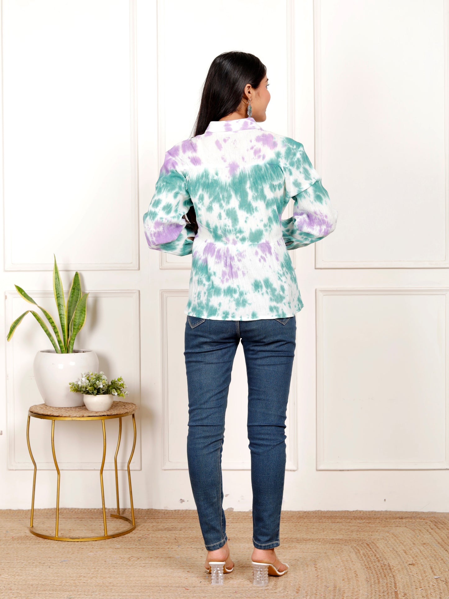 Trendy Hand-Dyed Cotton Crepe Top for Women | Azo-Free Colors | Ethnic Boho Style