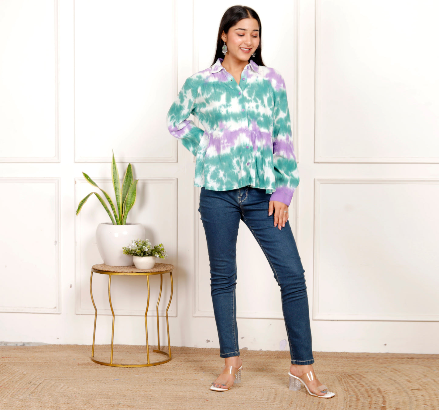 Trendy Hand-Dyed Cotton Crepe Top for Women | Azo-Free Colors | Ethnic Boho Style