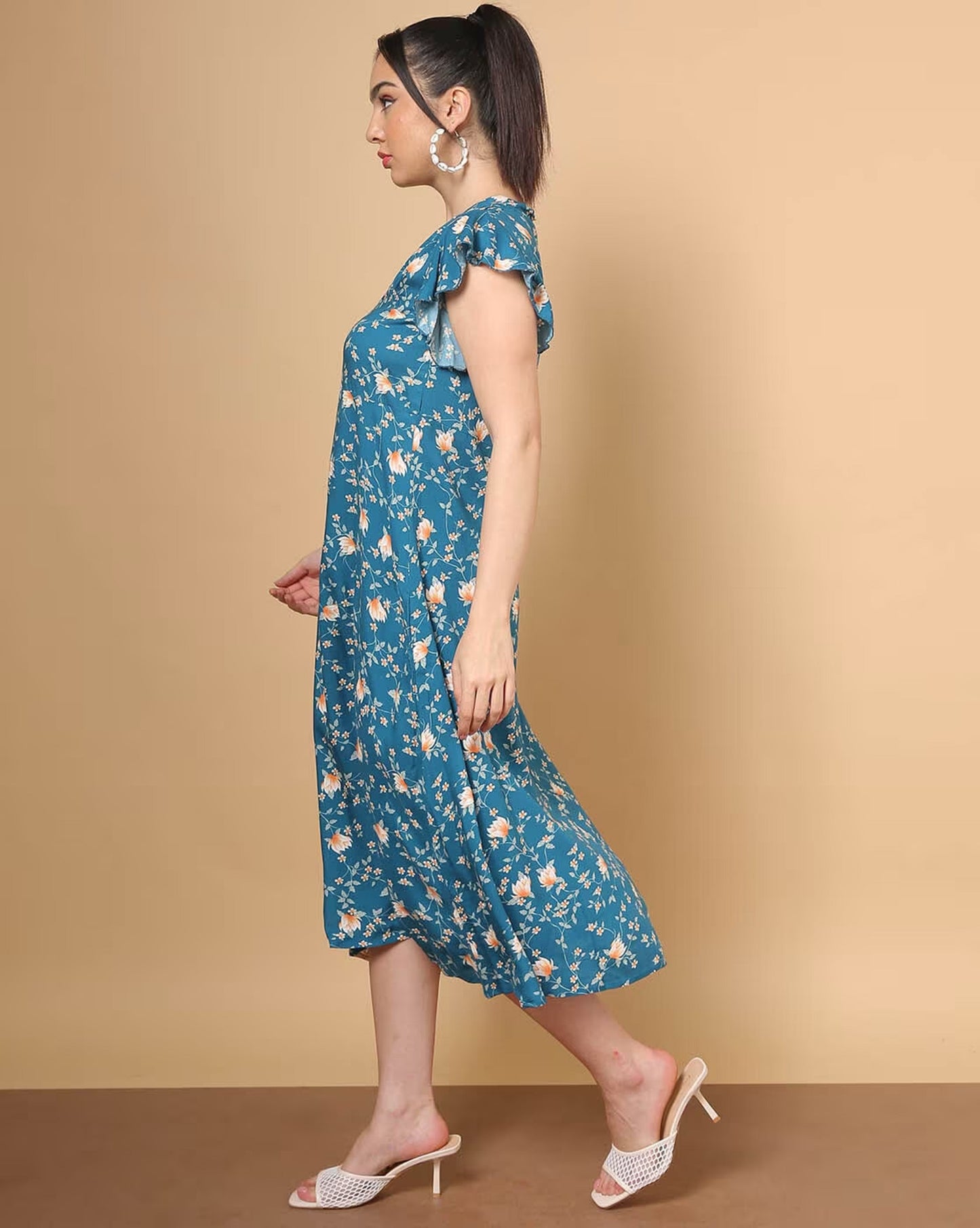 Floral Print A-Line Dress