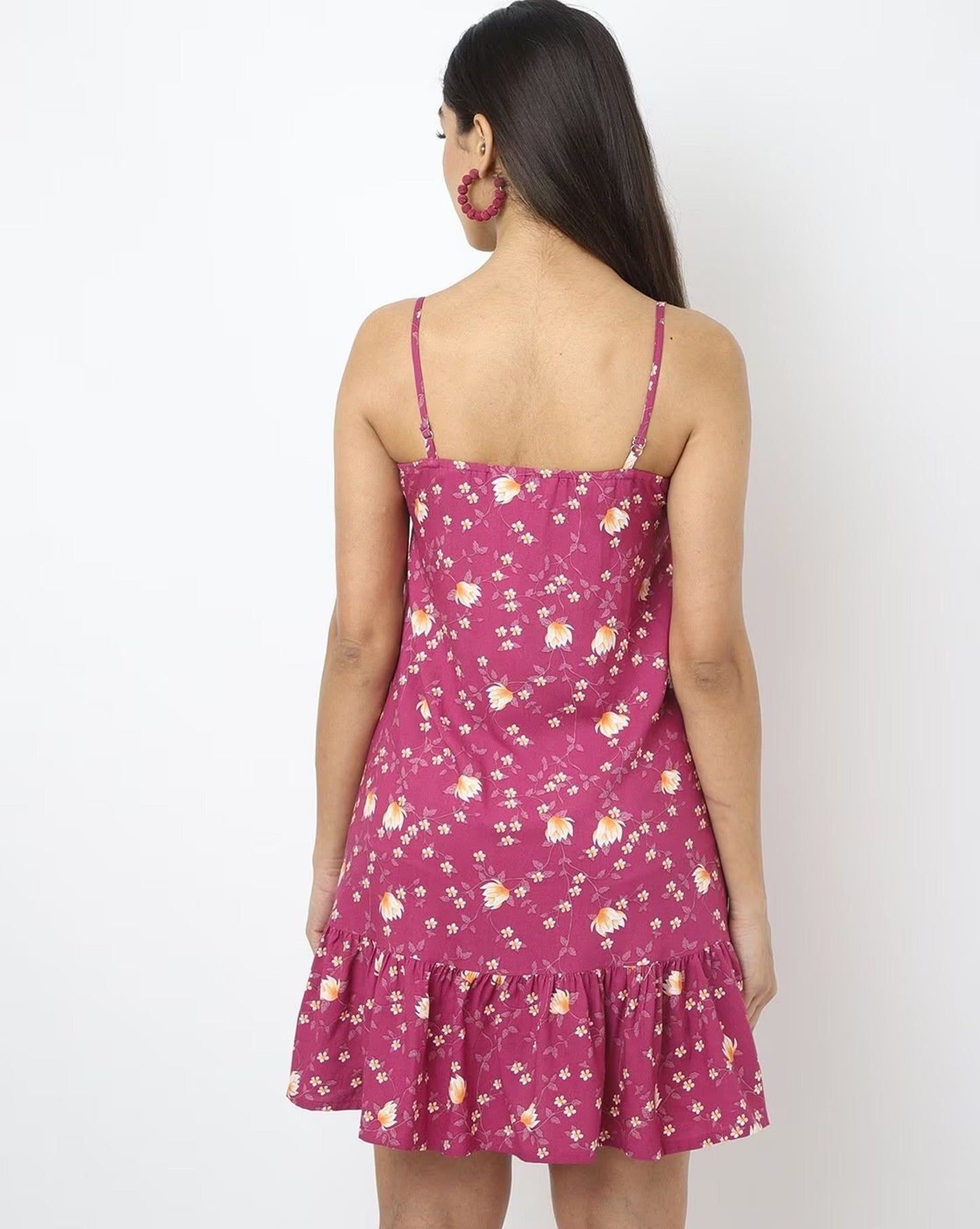 Floral Print Strappy Night Dress