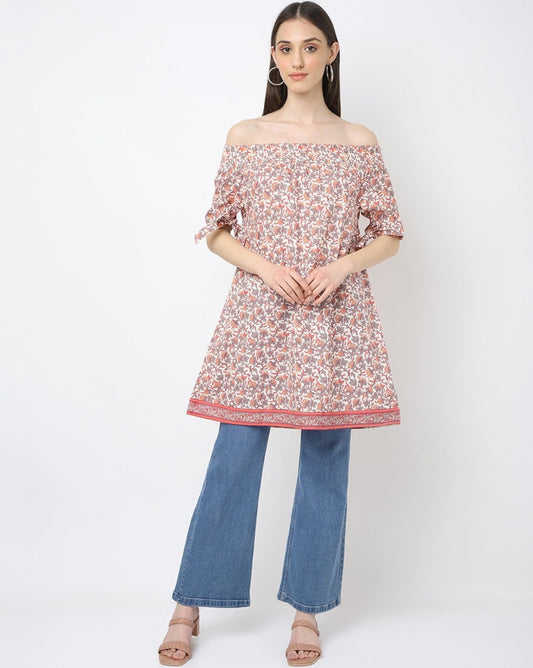 Floral Print A-Line Tunic