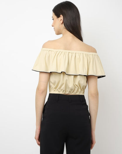 Sakura Off-Shoulder Crop Top