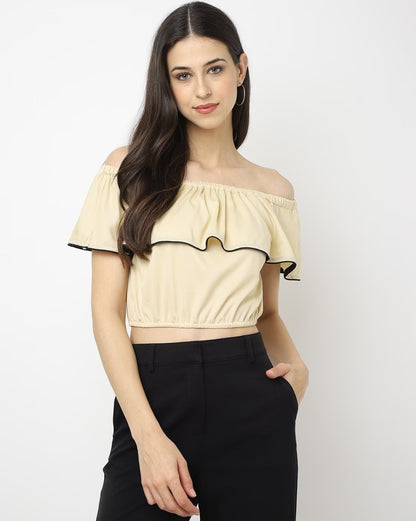 Sakura Off-Shoulder Crop Top