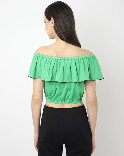 Off-Shoulder Crop Top