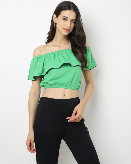 Off-Shoulder Crop Top