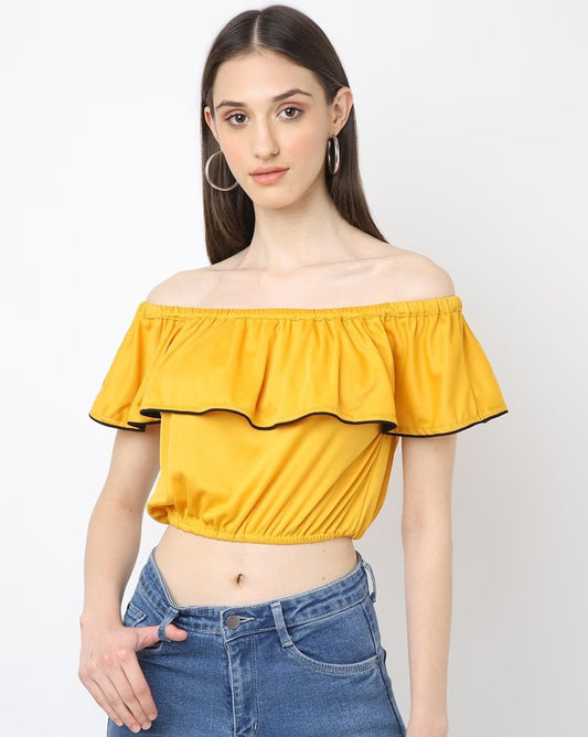 Off-Shoulder Crop Top