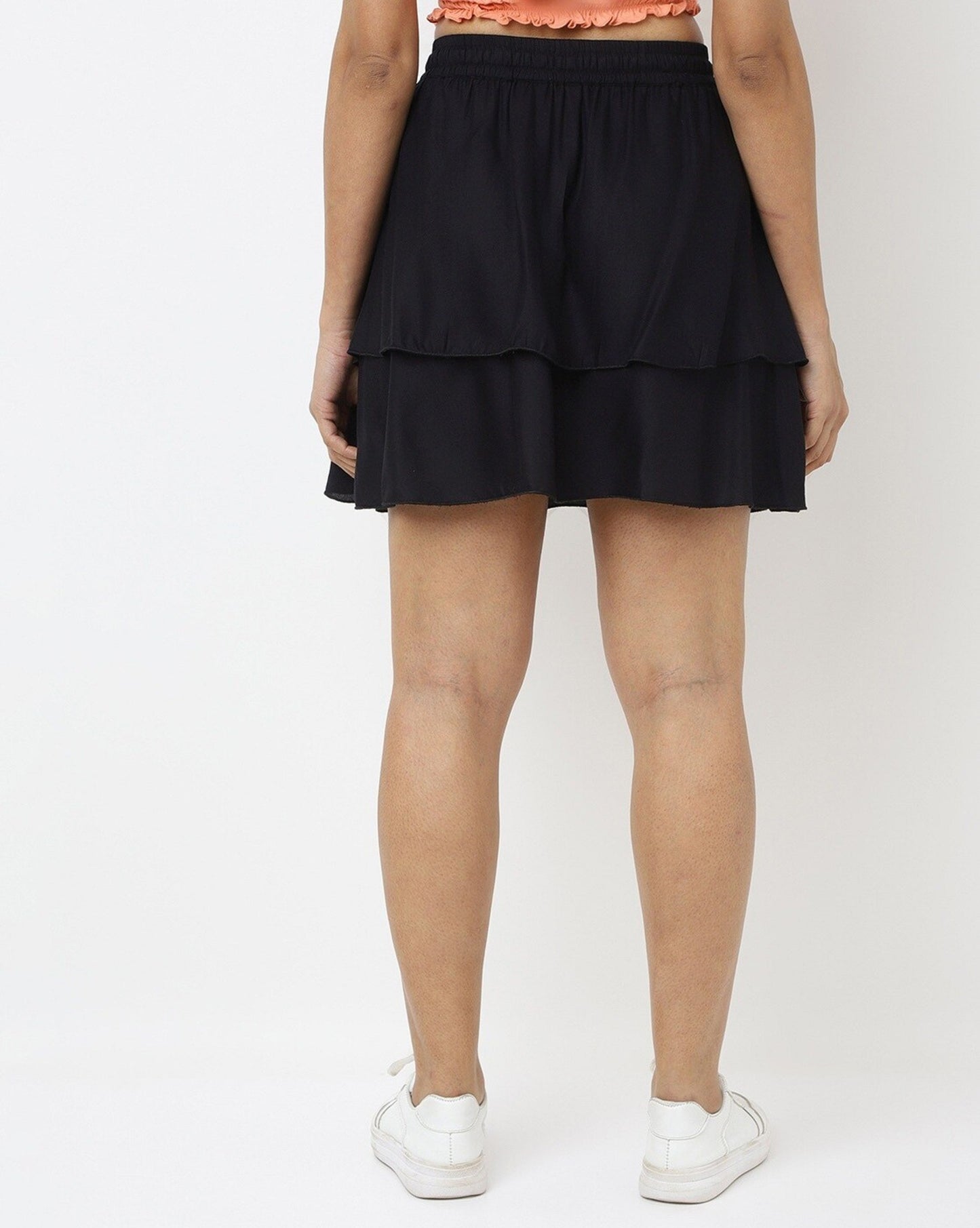 A-Line Skirt with Elasticated Drawstring Waist