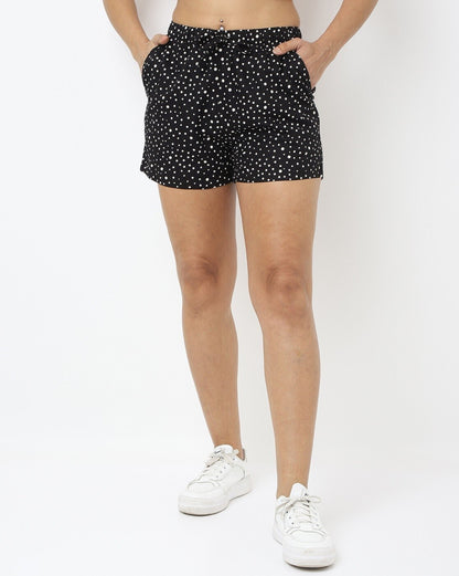 Printed Shorts with Drawstring Fastening