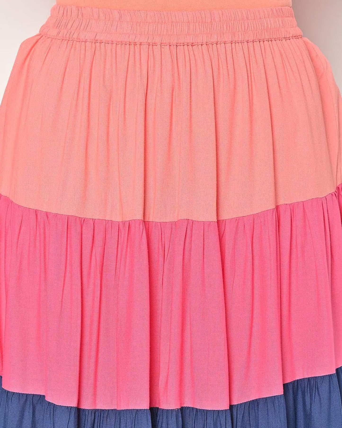 Colourblock A-line Skirt