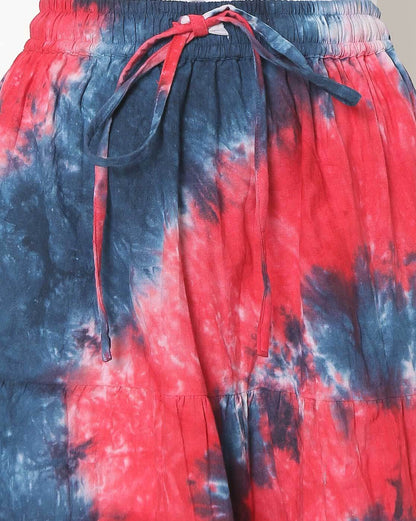 Tie & Dye Tiered Maxi skirt