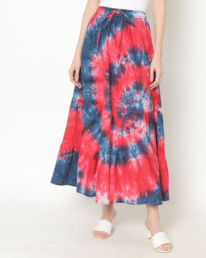 Tie & Dye Tiered Maxi skirt