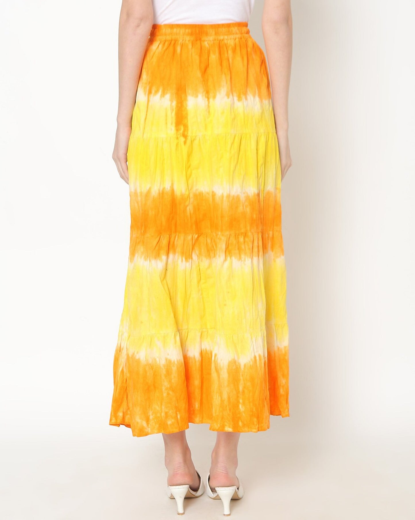 Tie & Dye Tiered Maxi skirt