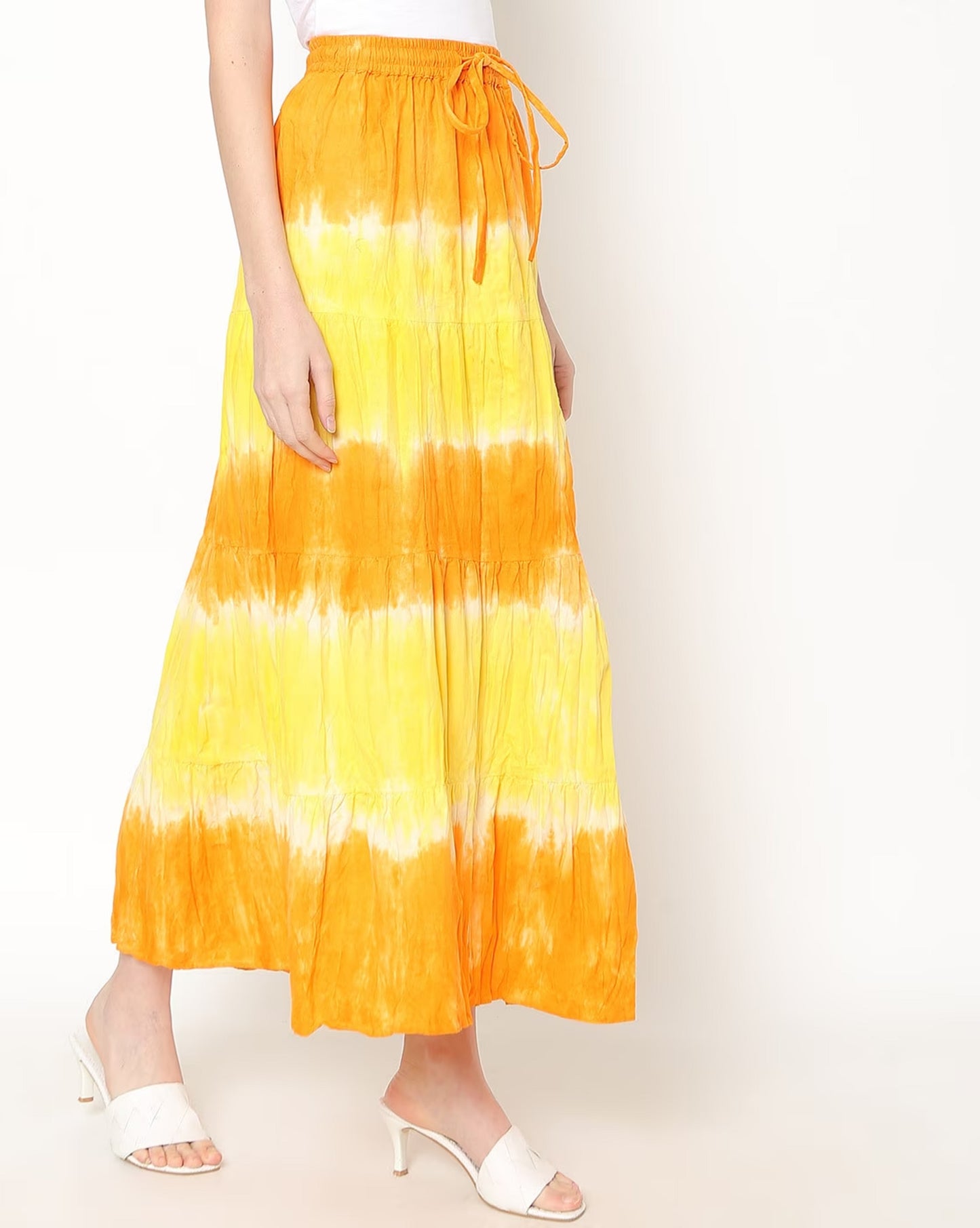 Tie & Dye Tiered Maxi skirt