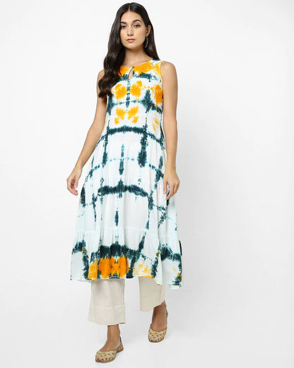 Sakura Tie & Dye A-line Dress