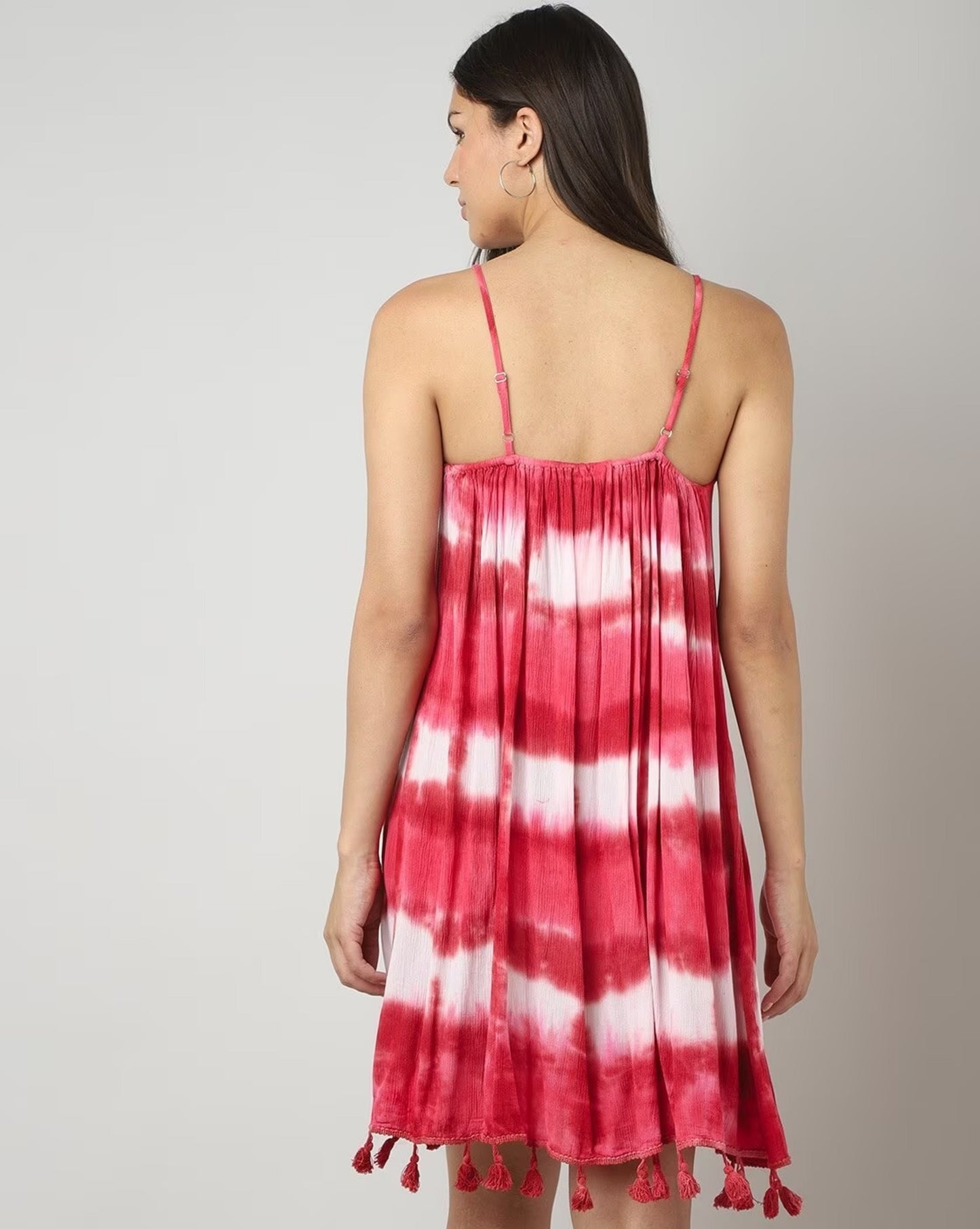 Tie & Dye Dress with Tassels