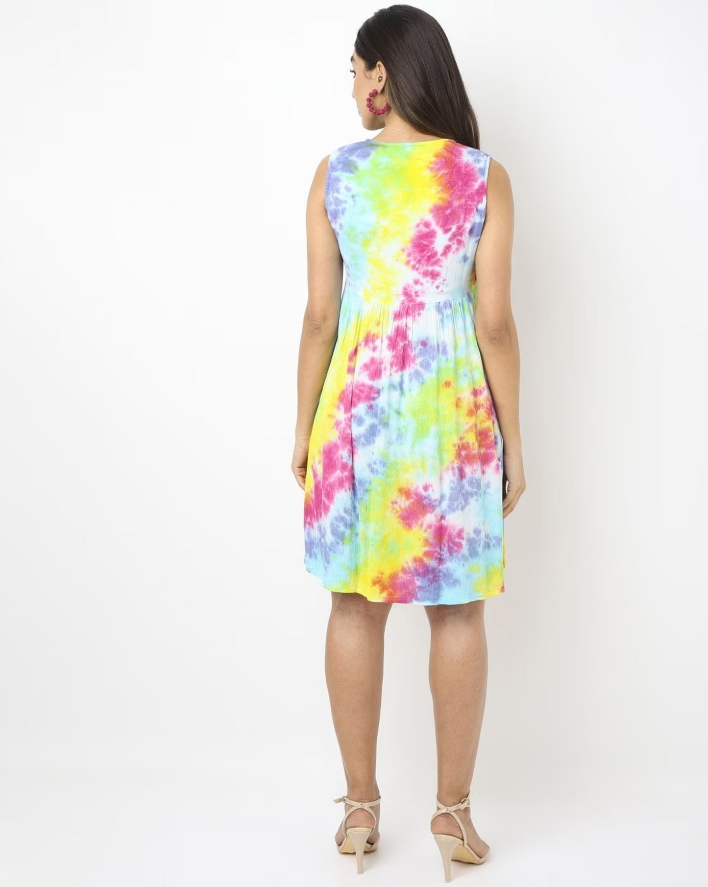 Sakura Tie & Dye Skater Dress