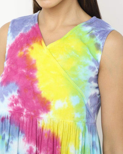 Sakura Tie & Dye Skater Dress