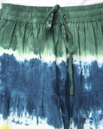 Tie & Dye Tiered Maxi skirt