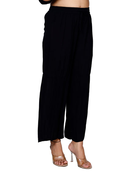 Sakura Black Off-Shoulder Co-ords Two-Piece Set
