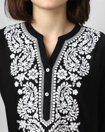 Embroidered A-Line Kurta