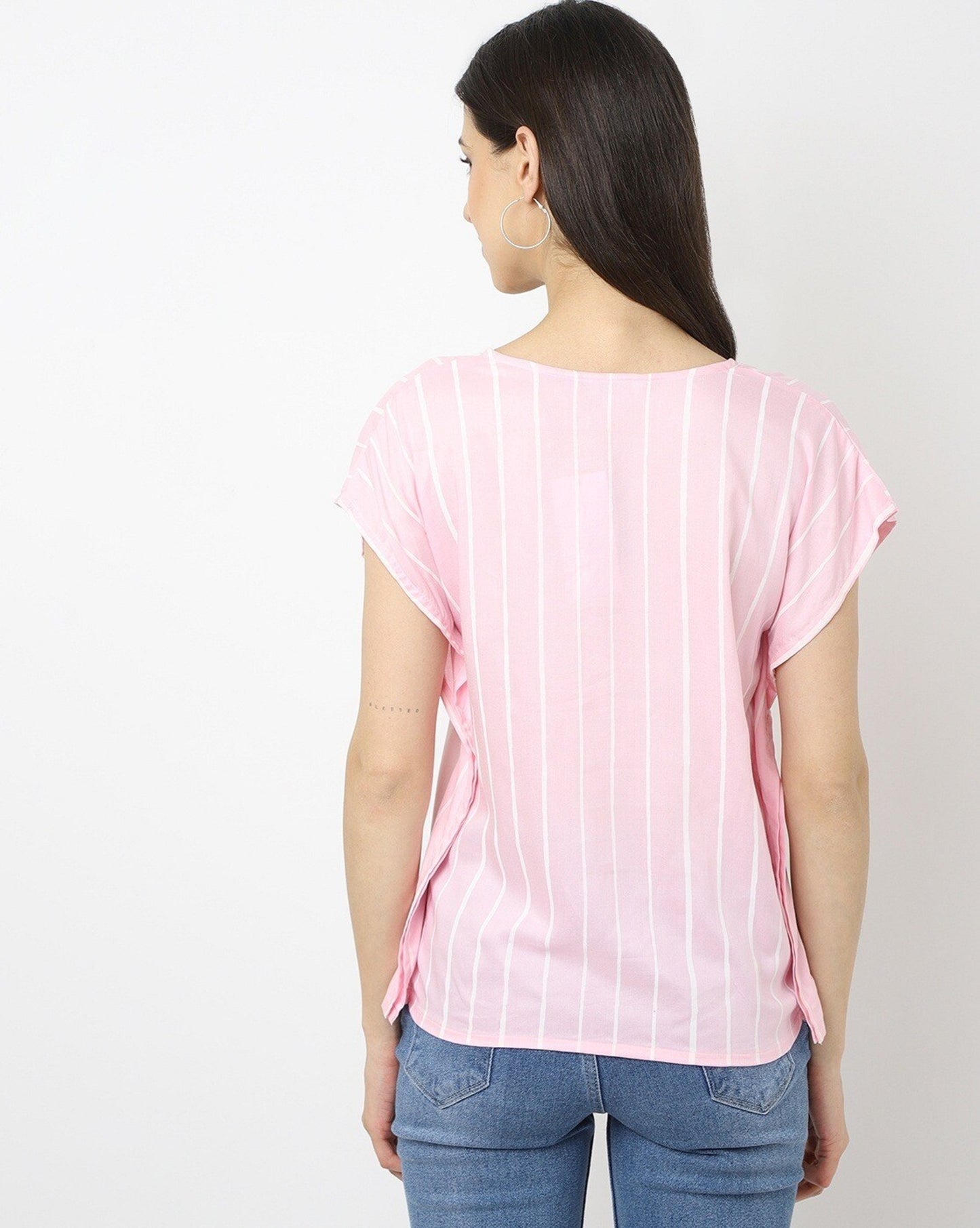 Striped V-Neck Top