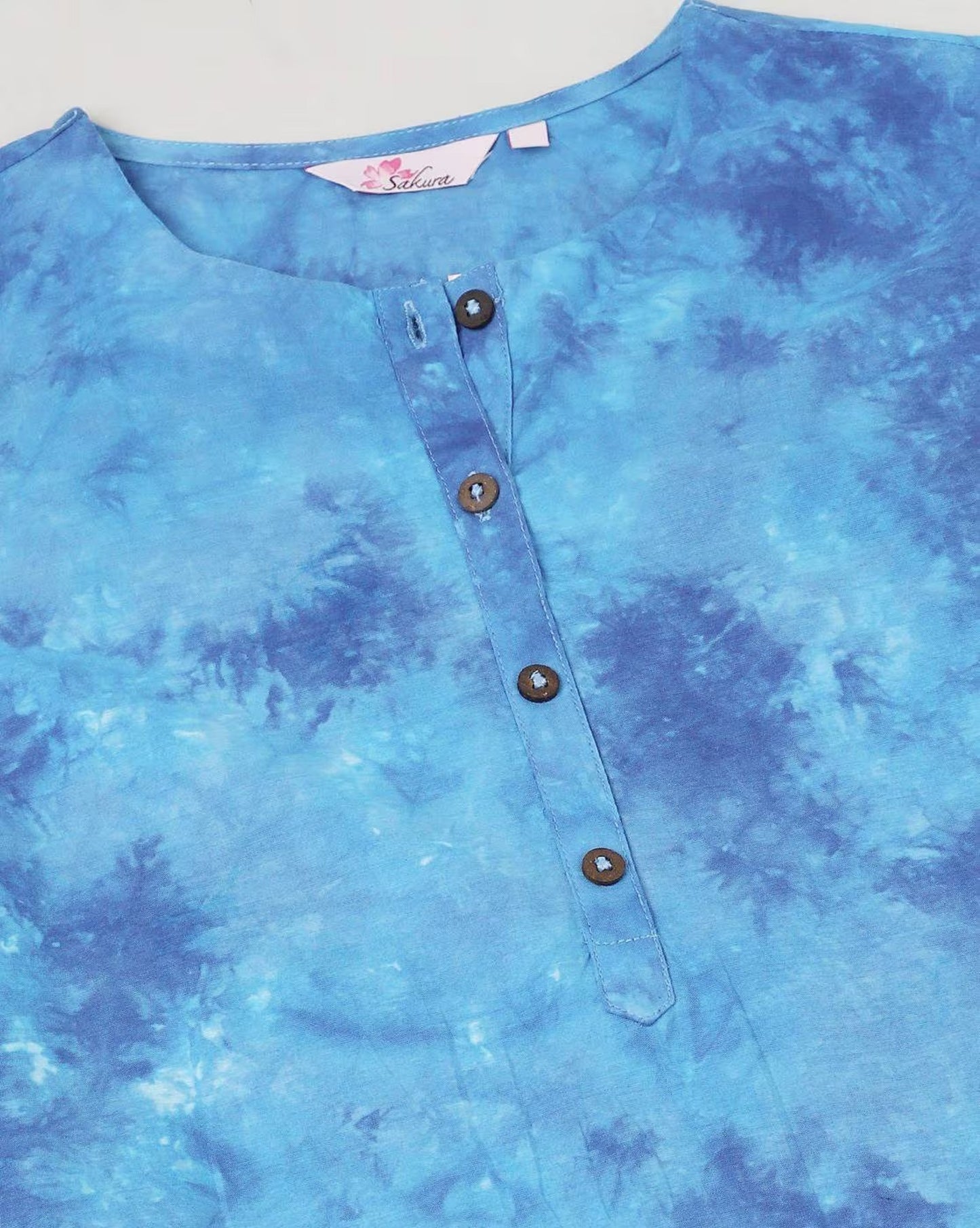 Tie & Dye Round-Neck A-Line Kurta