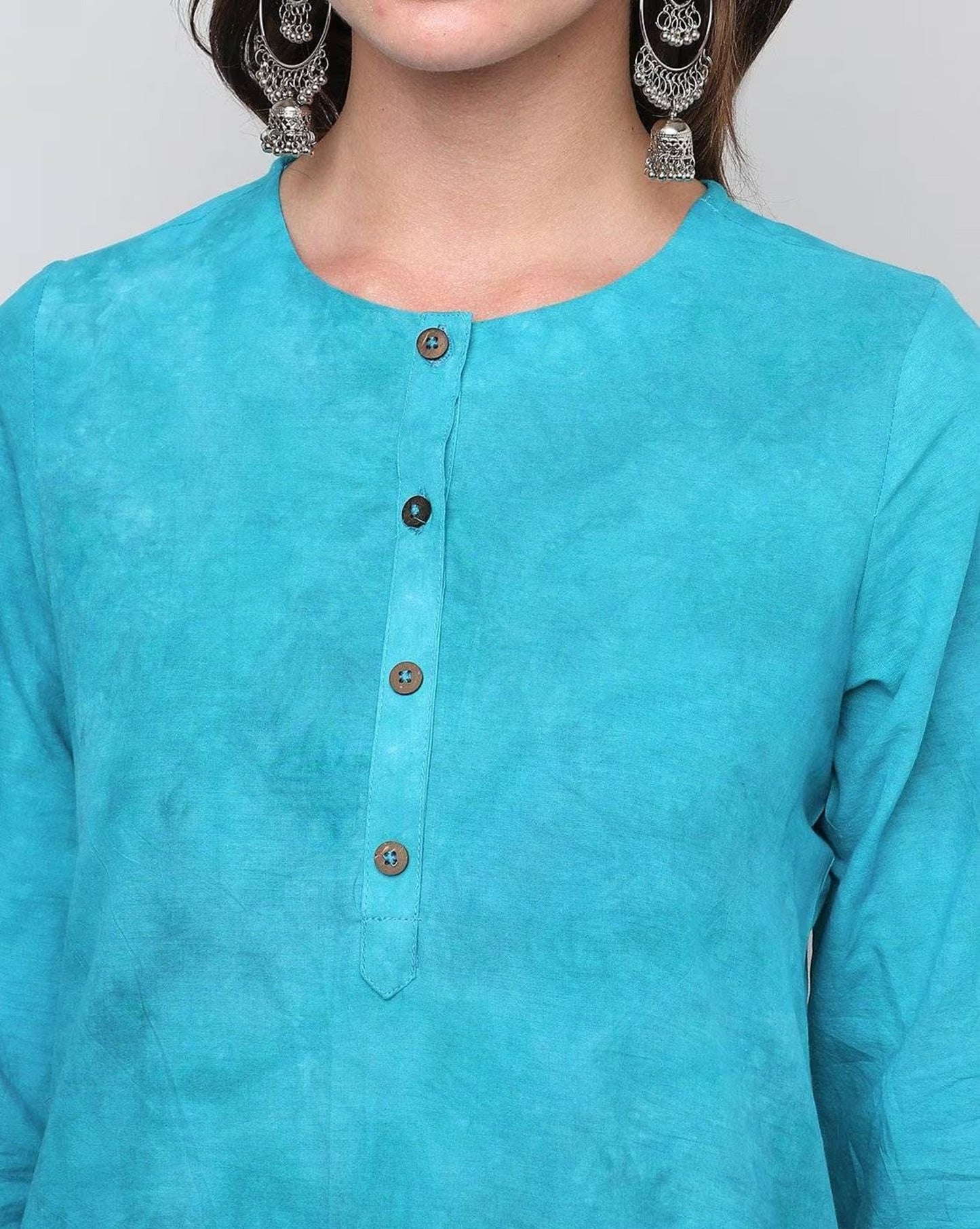 Tie & Dye Round-Neck A-Line Kurta