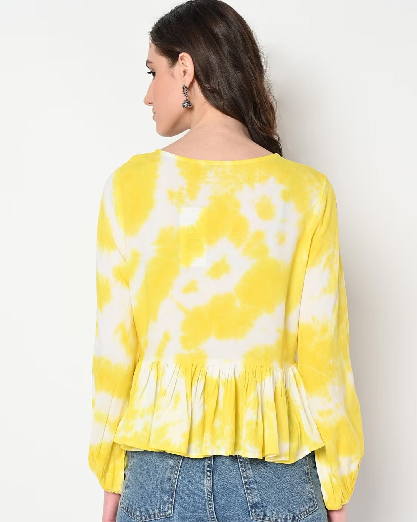 Tie & Dye Top with Neck Tie-Up