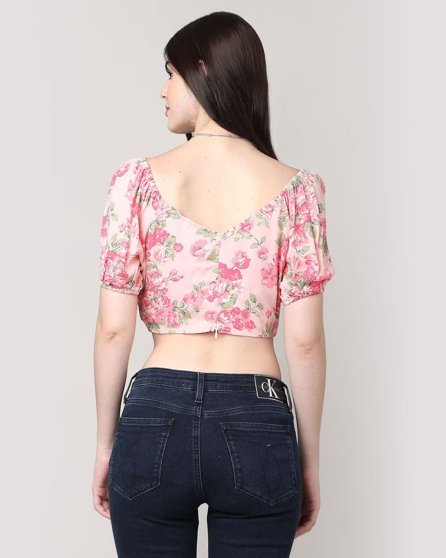 Women Floral Printed Crop Top