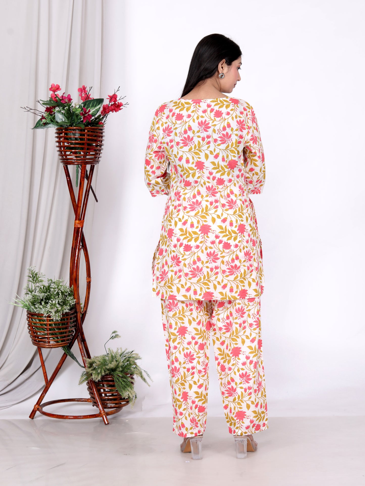 Women’s Cotton Printed Kurta Set with Pockets | Stylish & Comfortable Co-Ord Set