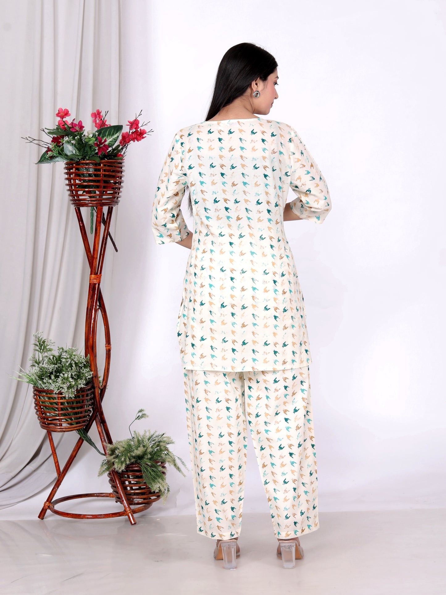 Women’s Cotton Printed Kurta Set with Pockets | Comfortable Daily Wear Co-Ord Set