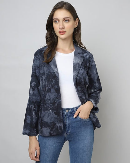 Tie & Dye Single Breasted Blazer