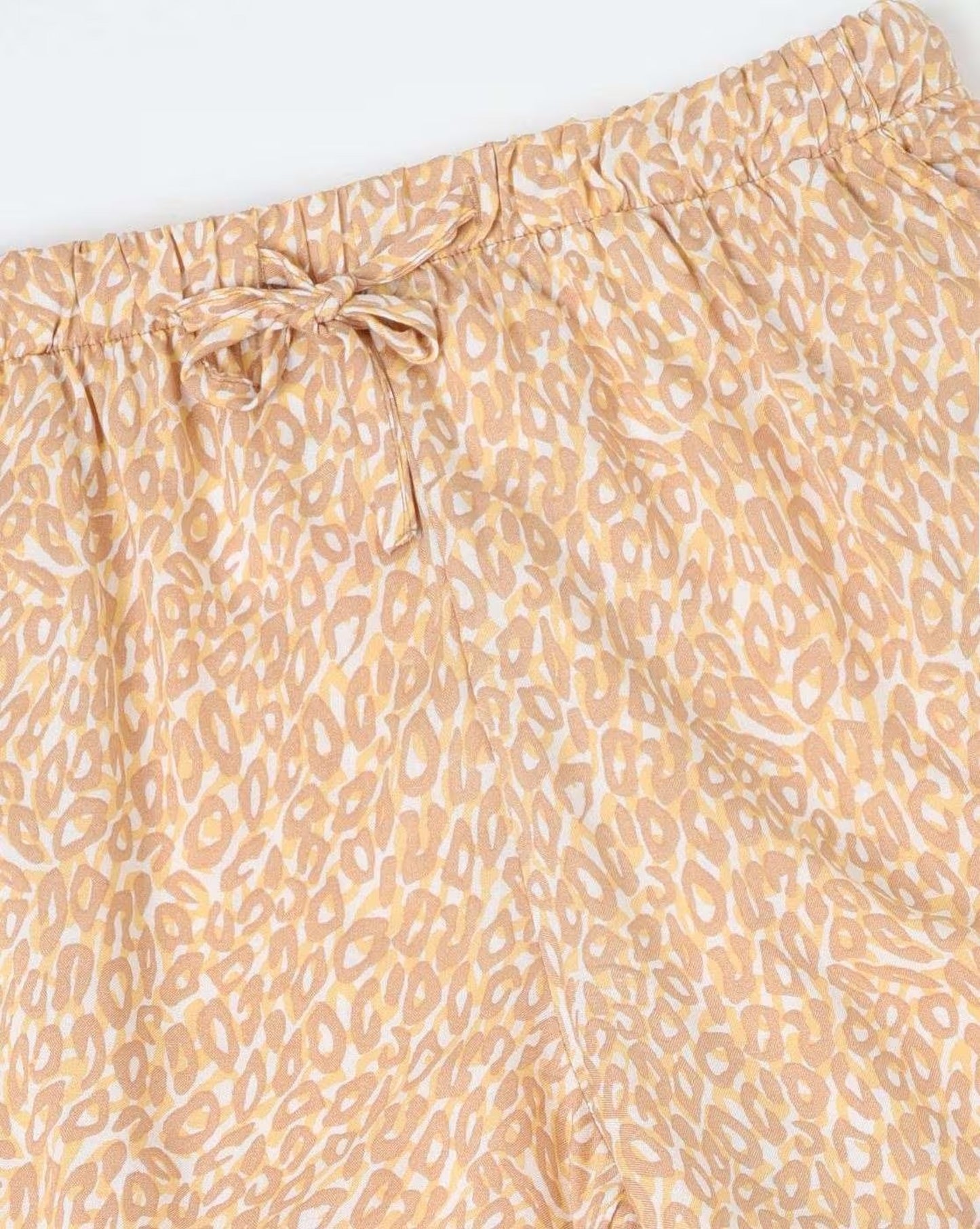 Animal Print Shorts with Drawstring Fastening