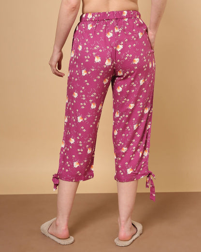 Sakura Capris with Gathered Hem