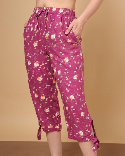 Sakura Capris with Gathered Hem