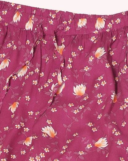 Sakura Capris with Gathered Hem