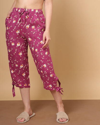 Sakura Capris with Gathered Hem