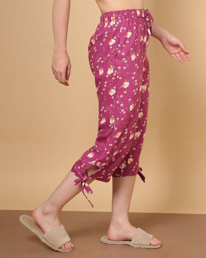 Sakura Capris with Gathered Hem