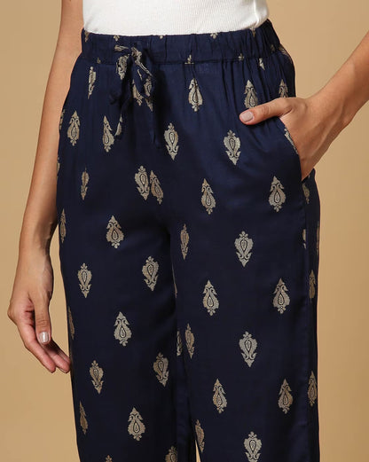 Block Print Capris with Drawstring